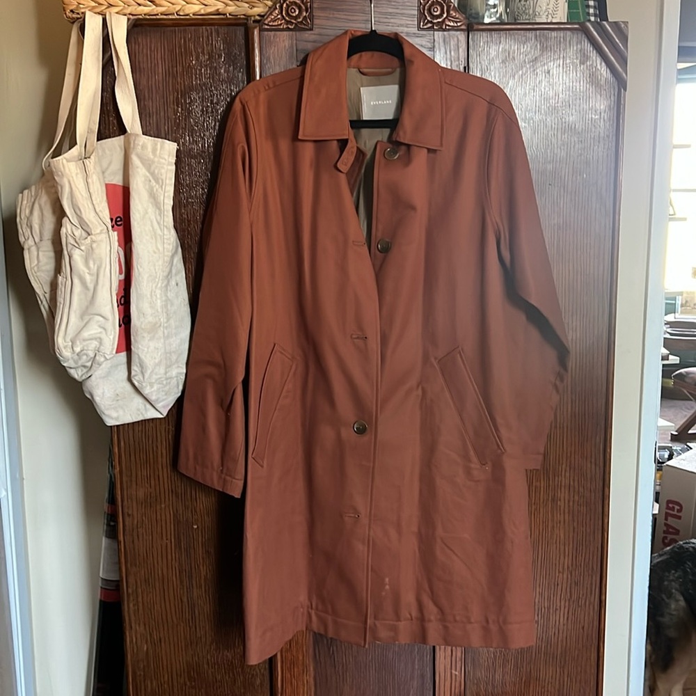 Everlane Mac Coat, Size 16 in Burnt Orange Color